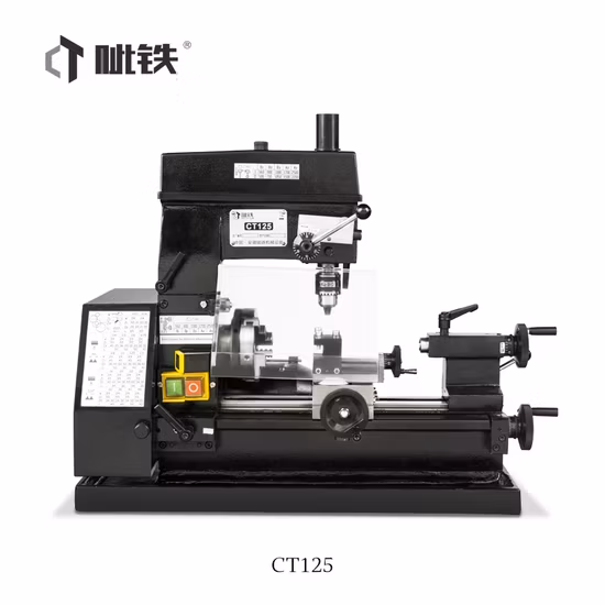 Torno combinado de velocidad variable de alta precisión Torno combinado de 180 W/fresado/taladro