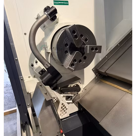 Torno CNC de bancada inclinada Tc40L con torneado y fresadora de torreta eléctrica