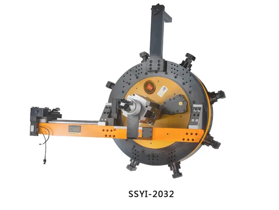 Torno portátil de cara frontal con brida de gran diámetro montado en el interior